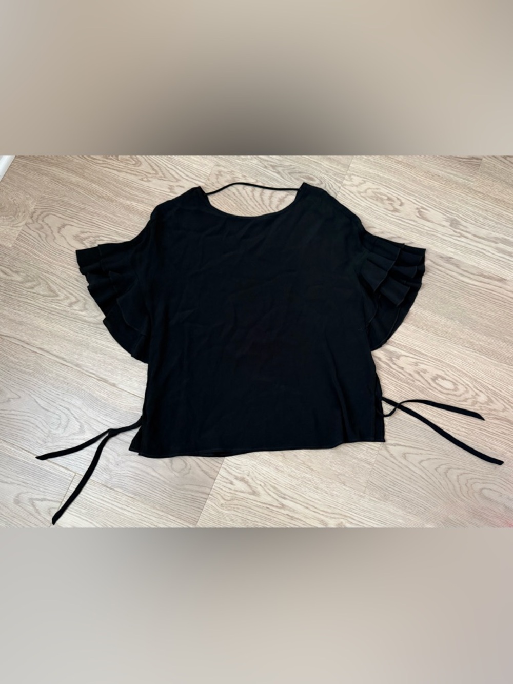 Express Black Ruffle Sleeve Blouse